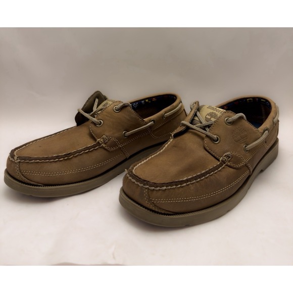 Timberland Boat Shoes Mens Size 8 Earthkeepers 5229R Leather Brown - Picture 5 of 10